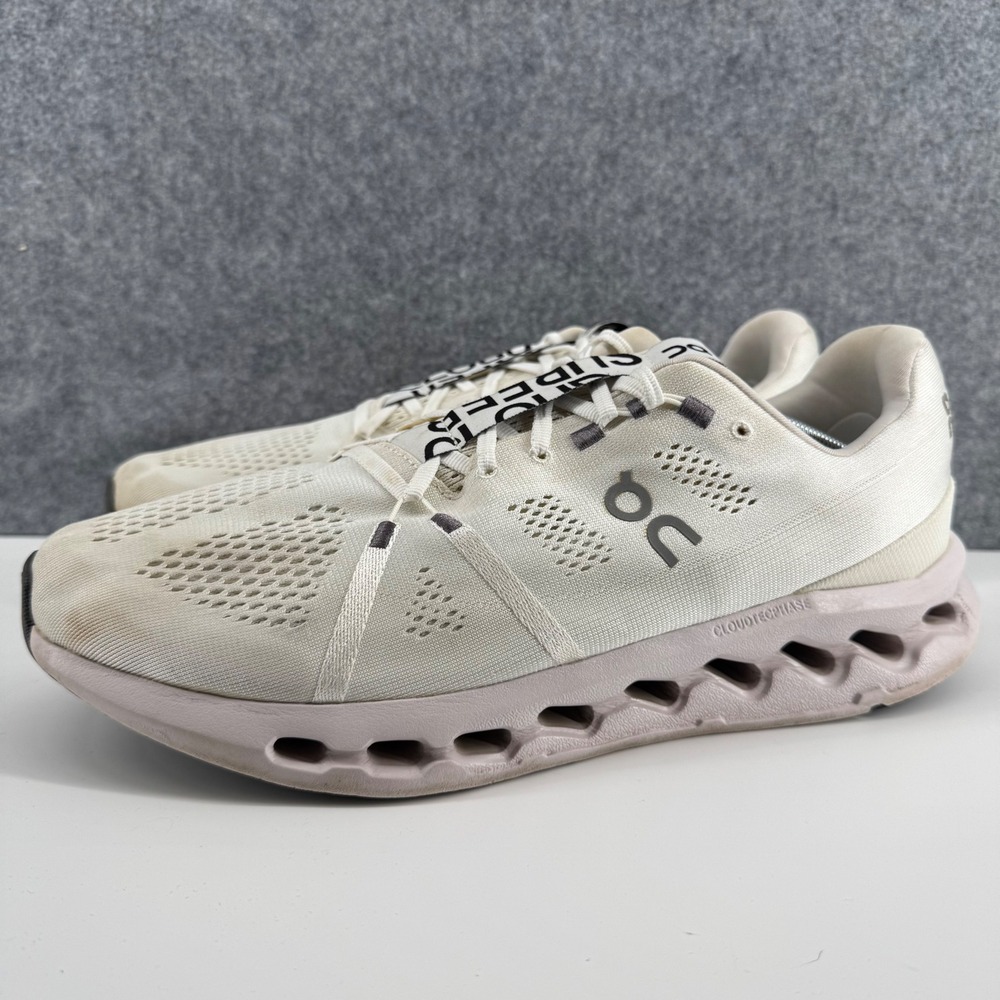 On Running Cloudsurfer Men Size 13 White CloudTecPhase Running Shoes 3MD10420664